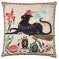 Mobile Preview: Cushion Sleeve "Putte" with Cat Print on Linen & Cotton
