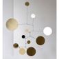 Preview: Circles - Handmade Mobile, polished brass | Kunstbaron
