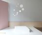 Preview: Dots (white) - Handmade Mobile, polished brass | Kunstbaron