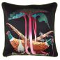 Preview: Silk Print Cushion Sleeve "Pheasants & Rhubarbs" (50 x 50 cm)