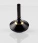 Preview: Black Wooden Grenadilla Spinning Top with Brass Inlay