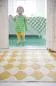 Preview: Swedish rug „Gerda“ (yellow) woven from plastic foil | Kunstbaron