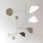 Mobile Preview: Leaves (silver) - Handmade Mobile, plated brass | Kunstbaron