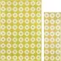 Preview: Swedish Plastic Rug „Flower“ (yellow) in various sizes | Kunstbaron