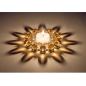 Preview: Tealight Candler Holder "Glass Bead Star" with Beautiful Light Refraction – Whisky