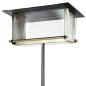 Preview: Transparent Birdhouse made of stainless steel, slate, wood & acrylic glass (rectangular)