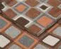Mobile Preview: Braunes Muster: Full Squircle - Englische Decke aus 100 % Merino-Lammwolle | Kunstbaron