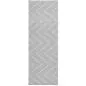 Mobile Preview: Zackenmuster-Teppich bzw. Läufer „Rita“ (Grau) aus gewebter Plastikfolie | Kunstbaron