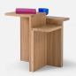 Preview: Geometrically Designed Side Table "Plateau Massif" made of Oak Wood (40 x 40 cm)