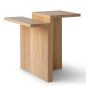 Preview: Geometrically Designed Side Table "Plateau Massif" made of Oak Wood (40 x 40 cm)