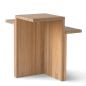 Preview: Geometrically Designed Side Table "Plateau Massif" made of Oak Wood (40 x 40 cm)