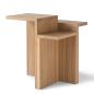 Preview: Geometrically Designed Side Table "Plateau Massif" made of Oak Wood (40 x 40 cm)