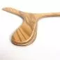 Preview: Handcrafted Triple-Wing Boomerang "Olive" made of Birch and Olive Wood (flies 18 m)