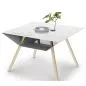 Preview: Kleiner Couch-Tisch mit Blumenvase und Porzellangefäß (65 x 65 cm)