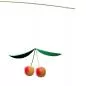 Mobile Preview: Charmantes Mobile "Cherry Birds" mit Kirschen und einer Taube (45 x 42 cm)