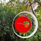 Preview: Garten-Dekoration / Mobile für außen "Ringe" aus Edelstahl und Plexiglas