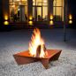 Preview: Feuerstelle aus Stahl im geometrischen Design