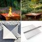Preview: Feuerstelle aus Stahl im geometrischen Design