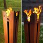 Preview: Sculptural Fireplace / Garden Torch made of Weatherproof Steel
