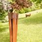 Preview: Skulpturale Feuerstelle / Gartenfackel aus wetterfestem Stahl