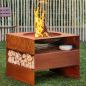 Preview: Modular Fireplace made of Steel with Optional Grill