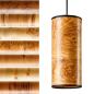 Preview: Design Table Lamp with Tall Translucent Natural Wood Veneer Shade - Kopie