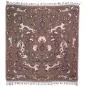 Preview: Woven Shawl with Rabbit Motif (Brown) made of Wool & Silk