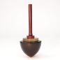 Preview: Artful Handmade Wooden Spinning Top with Horn Inlay
