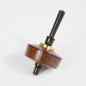 Preview: Artful Handmade Spinning Top made of Bead Wood with Brass Inlay