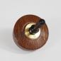 Preview: Artful Handmade Spinning Top made of Bead Wood with Brass Inlay