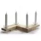 Preview: Variabler Kerzenständer aus Buchenholz für vier Tafelkerzen
