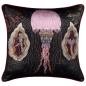 Preview: Fantastic Sofa Cushion "Cosmic Jellyfish" with Print on Silk