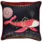Preview: Cushion Sleeve "Cosmic Whale" (Red) with Silk Print