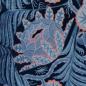 Preview: Sofakissen "Eisblume" (Blau) aus feinem Baumwollsamt