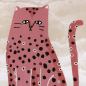 Preview: Handgefertigtes Sofakissen mit einem Katzen-Motiv als Druck auf Baumwolle (45 x 45 cm)
