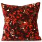 Preview: Handmade Sofa Cushion with Artful Rabbit Motif printed on Cotton Velvet (45 x 45 cm)