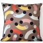 Preview: Hand-Sewn Sofa Cushion with Abstract Motif as Print on Silk (42 x 42 cm)
