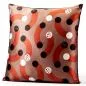 Mobile Preview: Hand-Sewn Sofa Cushion with Abstract Motif as Print on Silk (42 x 42 cm)