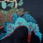 Preview: Velvet Cushion Sleeve "Pheasants & Rhubarbs" with Embroidery (50 x 50 cm)