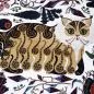 Mobile Preview: Sofakissen „Norma“ aus Leinen & Baumwolle mit Katzenmotiv (50 x 50 cm)