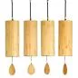 Preview: Set of Four Handcrafted Wind Chimes "Terra, Aqua, Aria, Ignis" with Bamboo Cylinders