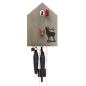 Preview: Black Forest Design Cuckoo Clock with Pendulum Movement and Deer Decoration