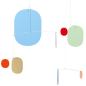 Preview: Farbenfrohes Mobile "UN17 – Balance", handgefertigt (65x 65 cm)