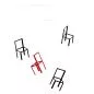 Preview: Dekoratives Mobile "Flying Chairs" mit schwebenden Stühlen (55 x 40 cm)