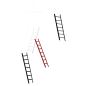Preview: Dekoratives Mobile "7 Steps 4 Ladders" mit schwebenden Leitern (65 x 36 cm)