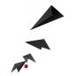 Preview: Mobile "Wings" mit schwarzen Flugobjekten (60 x 65 cm)
