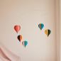 Preview: Buntes Baby- und Kinder-Mobile "Balloon 5" mit Heißluftballons (53 x 62 cm)