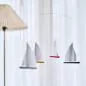 Mobile Preview: Decorative Hanging Mobile "Regatta" with Sailing Ships Made of Cardboard (35 x 65 cm)