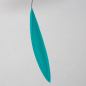 Preview: Zartes blattförmiges Mobile "Little Leaf" in Blau / Grün, handgefertigt (60 x 50 cm)