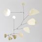 Preview: Handcrafted Mobile "Leaves" made of polished brass (70 x 70 cm)